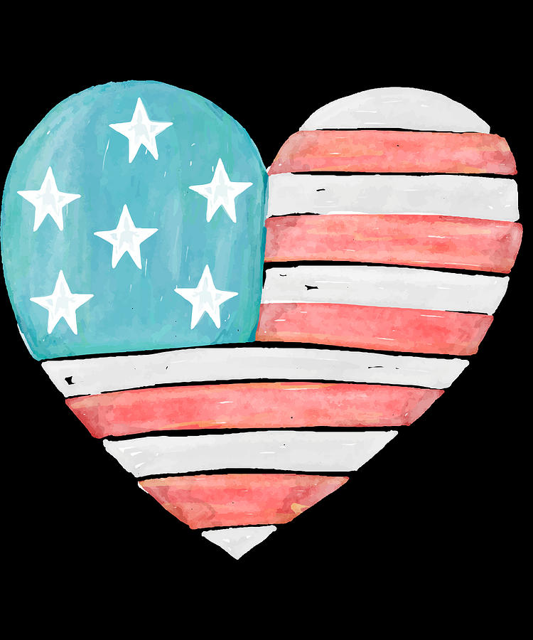 Patriotic I Love The Usa Flag Digital Art by Flippin Sweet Gear