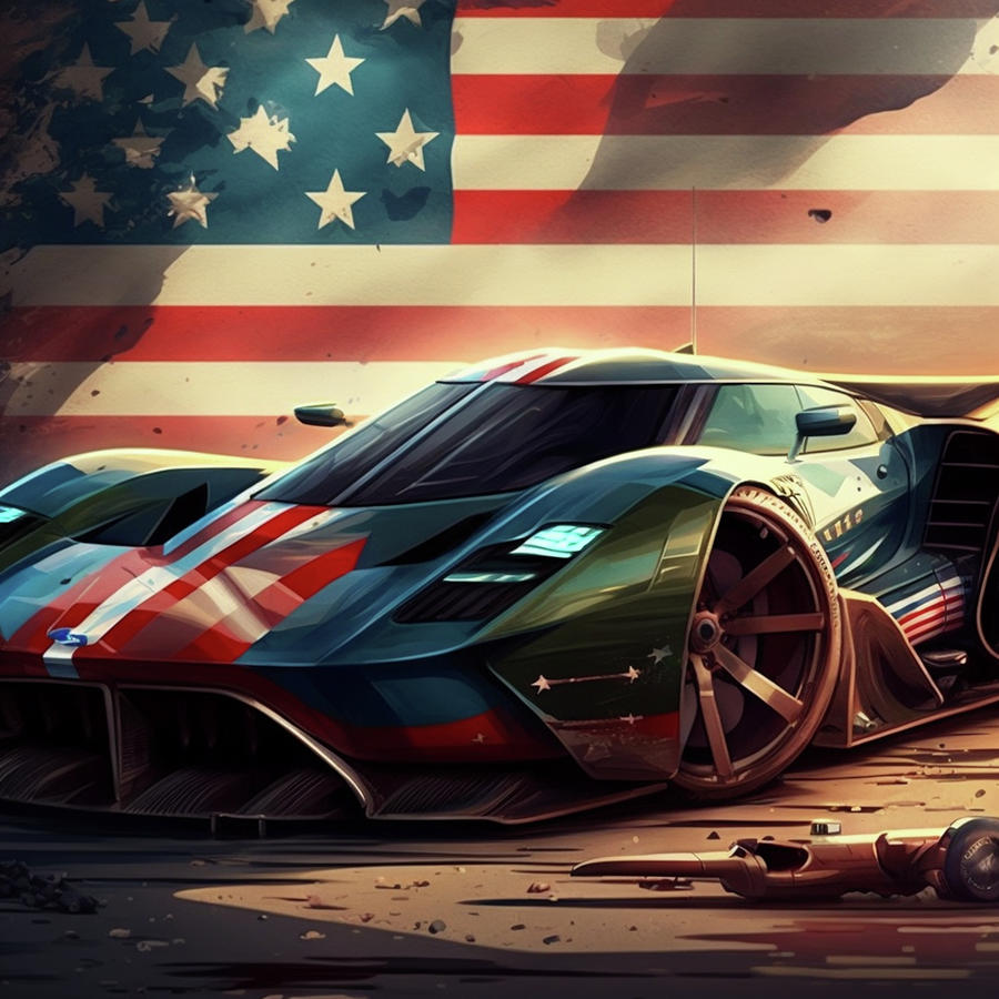 Patriotic Supercar Concept Photograph by Billy Beck