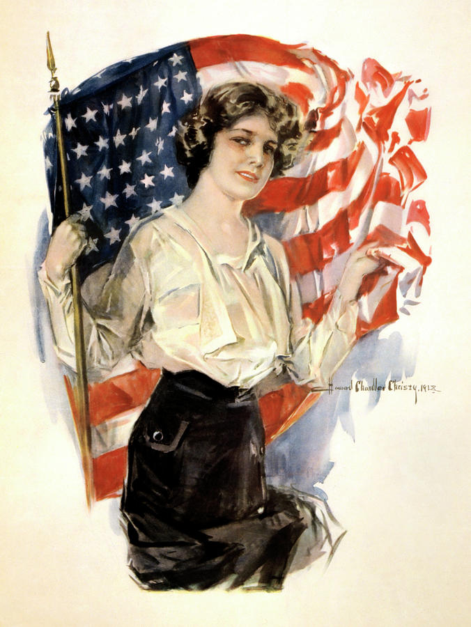 Patriotic Woman 1918 Photograph by Daniel Hagerman