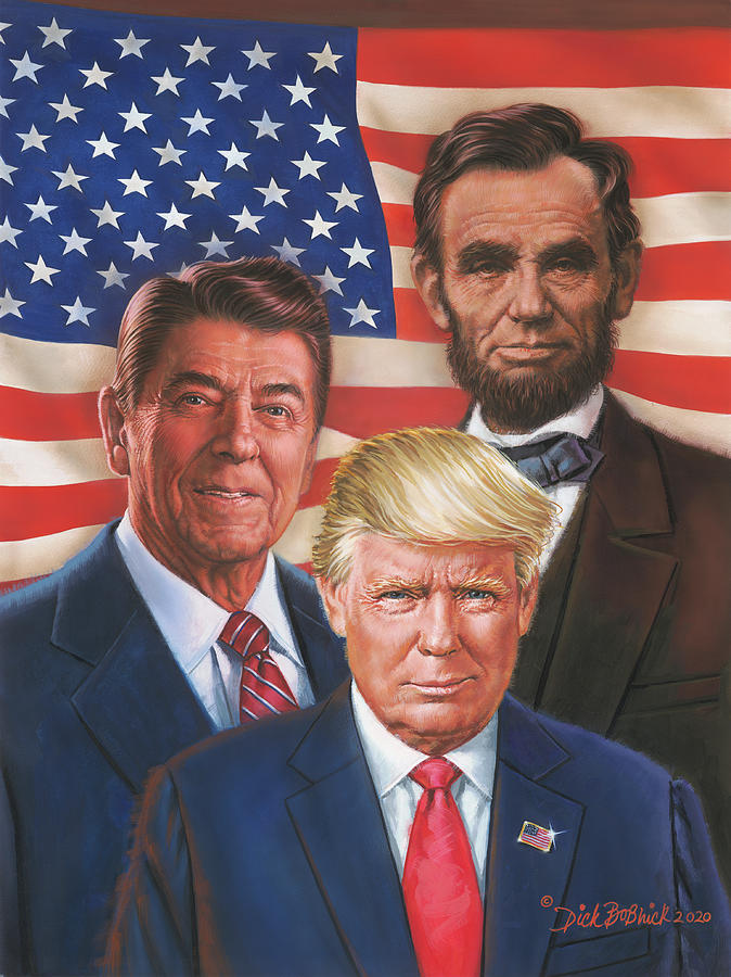 Great American Patriots Painting by Dick Bobnick