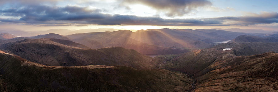 Patterdale and Helvellyn Aerial Lake District Photograph by Sonny Ryse