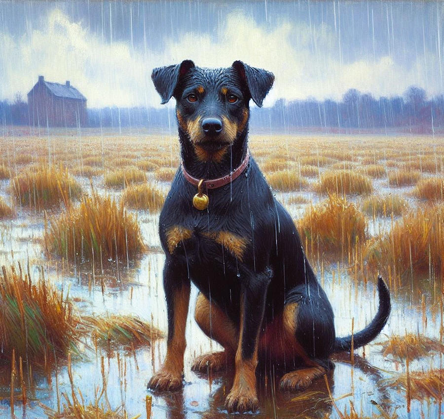 Patterdale Terrier  Digital Art by Janice MacLellan