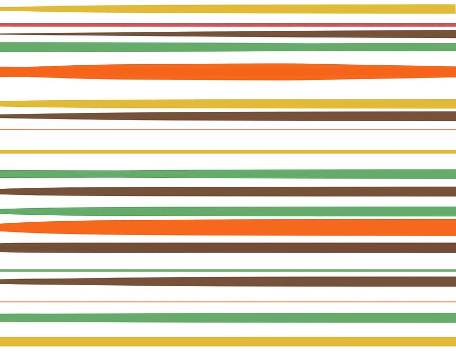 Fall Stripes Pattern Digital Art by Bnte Creations
