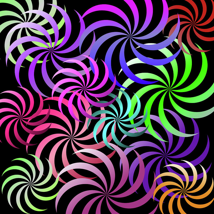 Pattern of colorful vortex Digital Art by Patricia Piotrak