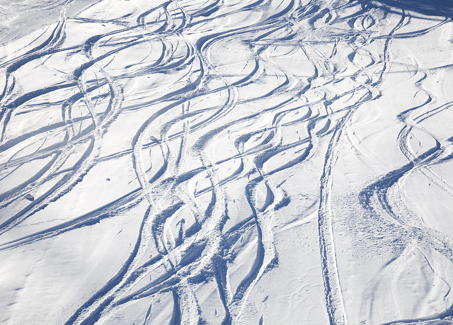 Pattern of Ski Tracks Photograph by Gladassfanny