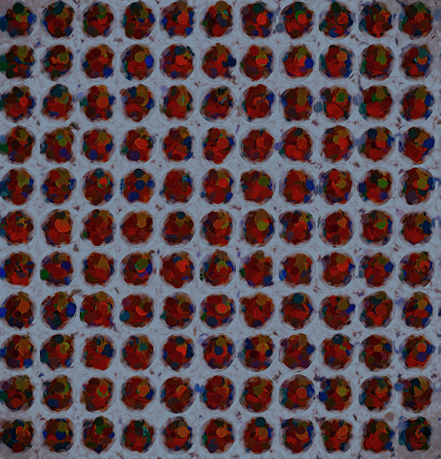 Patterned Red  Digital Art by Cathy Anderson