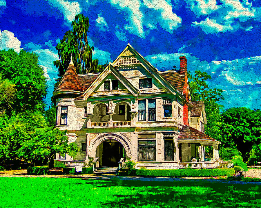 Patterson House of the Ardenwood Historic Farm in Fremont, California  Digital Art by Nicko Prints