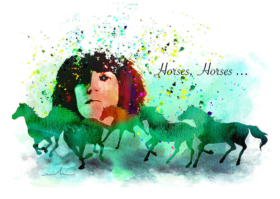 Patti Smith Horses Painting by Miki De Goodaboom