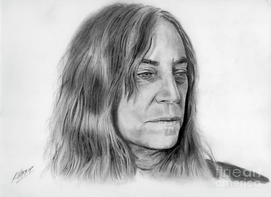 Patti Smith Pencil Art Drawing by Keith Harrop