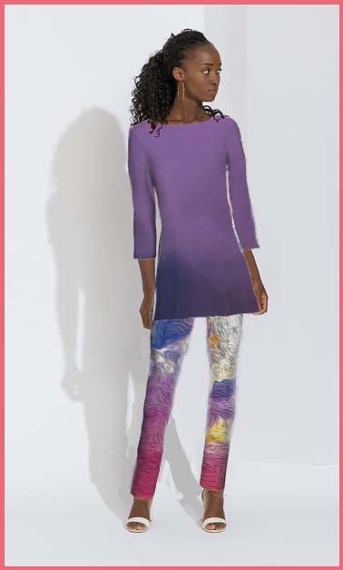 Patti Tunic in Purple Clouds Tapestry - Textile by Susan Molnar