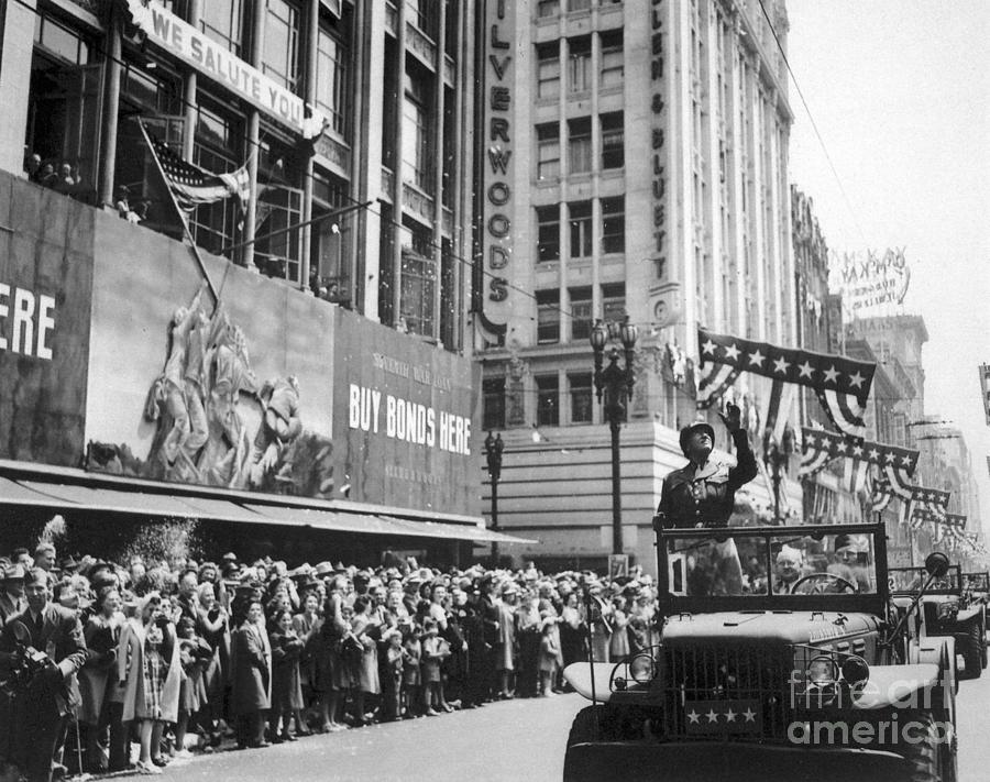 Patton Parade, 1945 Photograph by Granger
