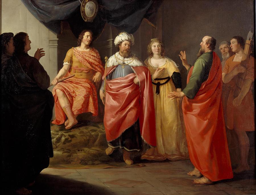 Paul Before Festus King Agrippa And Queen Bernice Painting By Hendrick ...