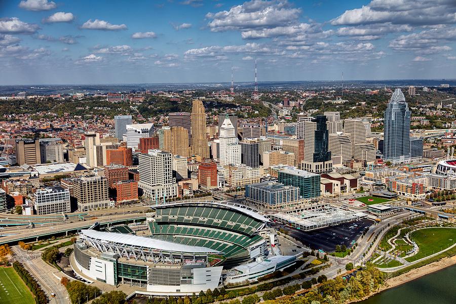 Paul Brown Stadium And Downtown Cincinnati Photograph by Mountain