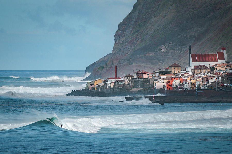 Madeira Photograph - Paul do Mar Surfer by Jackson Groves