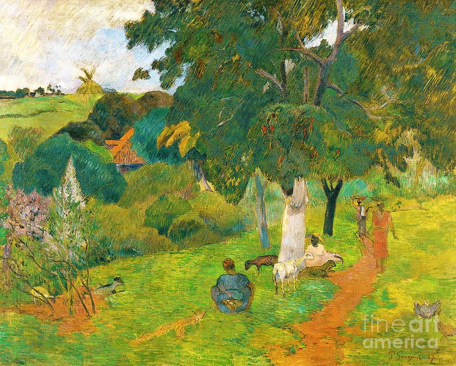 Paul Gauguin - Coming and Going, Martinique Painting by Alexandra Arts