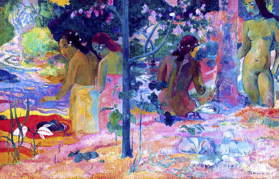Paul Gauguin - Les Baigneuses Painting by Alexandra Arts