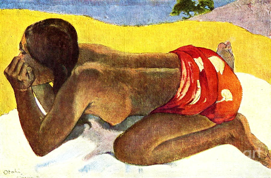 Paul Gauguin - Otahi Alone Painting by Alexandra Arts