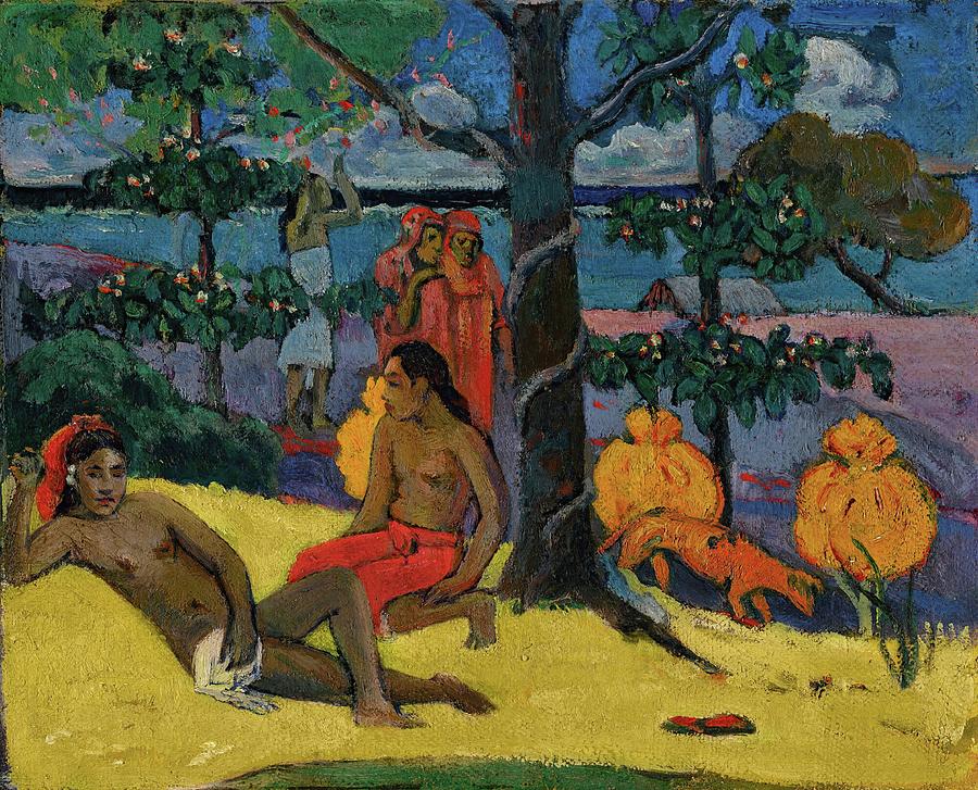 Paul Gauguin Te Arii Vahine  La Femme Aux Mangos II Painting by Paul Gauguin