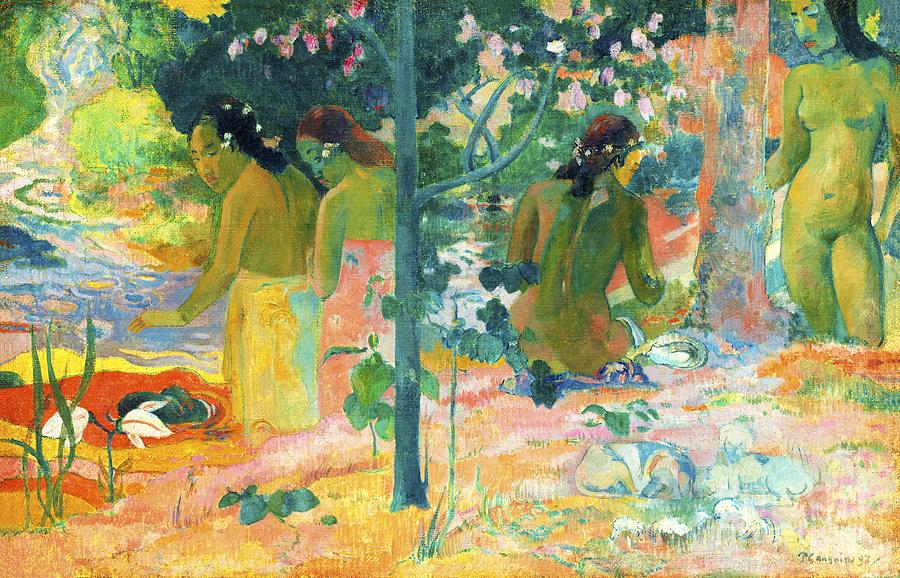 Paul Gauguin - The Bathers Painting by Alexandra Arts