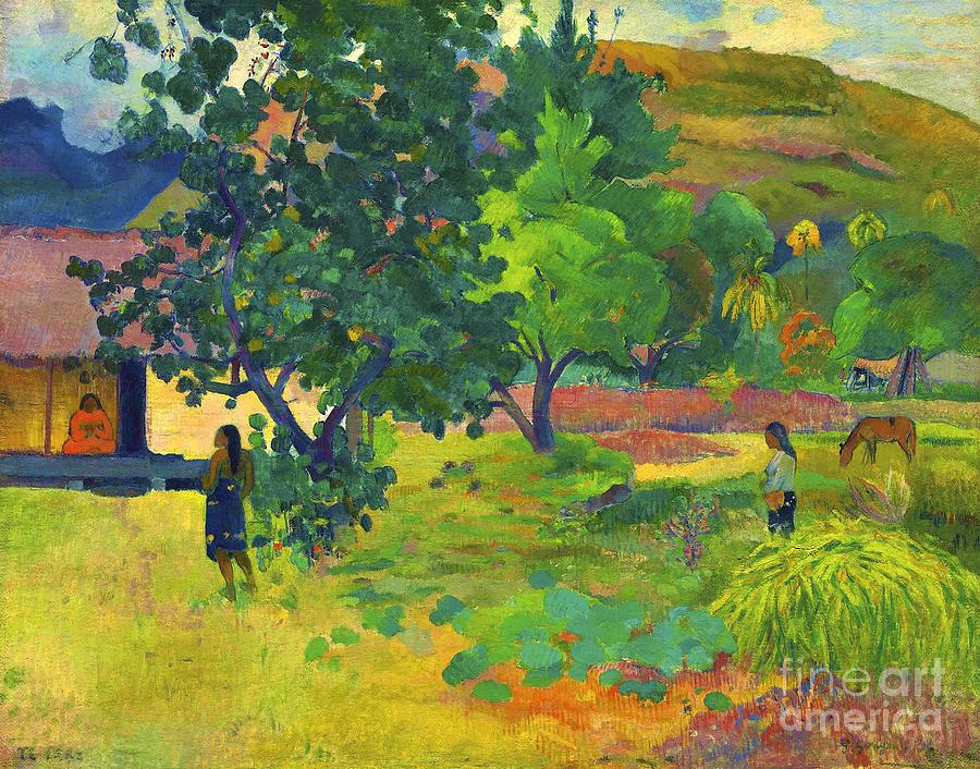 Paul Gauguin - The house Painting by Alexandra Arts