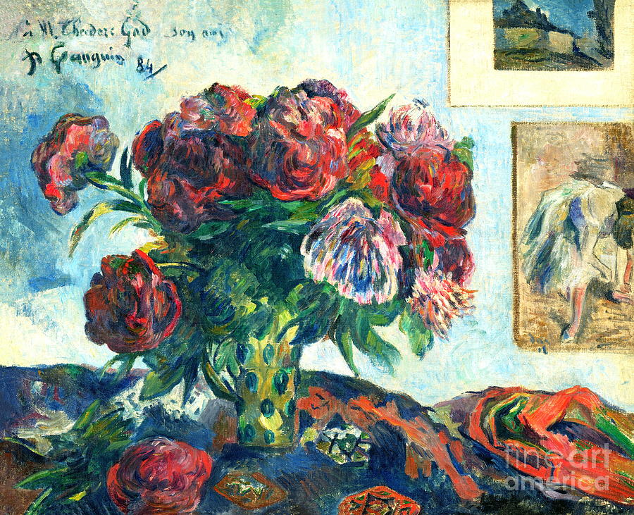 Paul Gauguin - The peonies Painting by Alexandra Arts