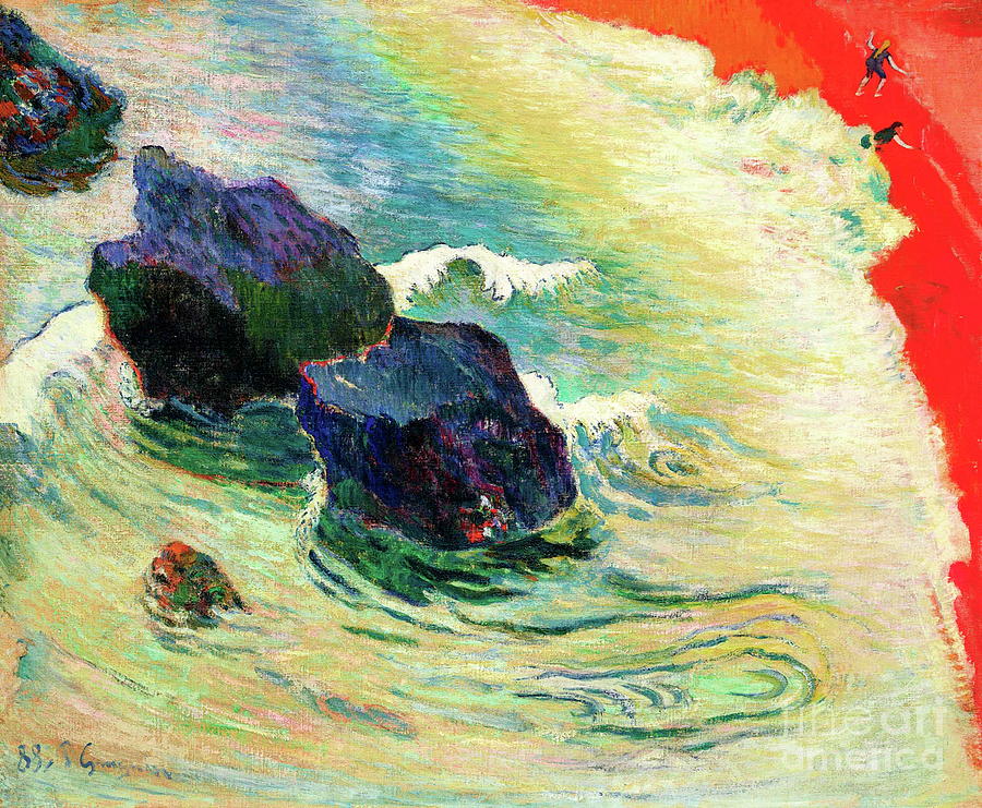 Paul Gauguin - The wave Painting by Alexandra Arts