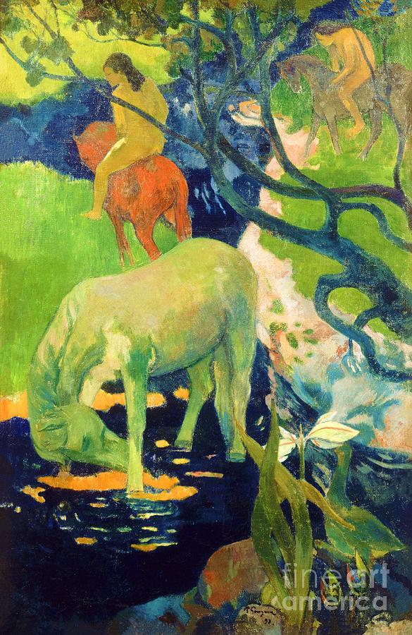 Paul Gauguin - The White Horse Painting by Alexandra Arts