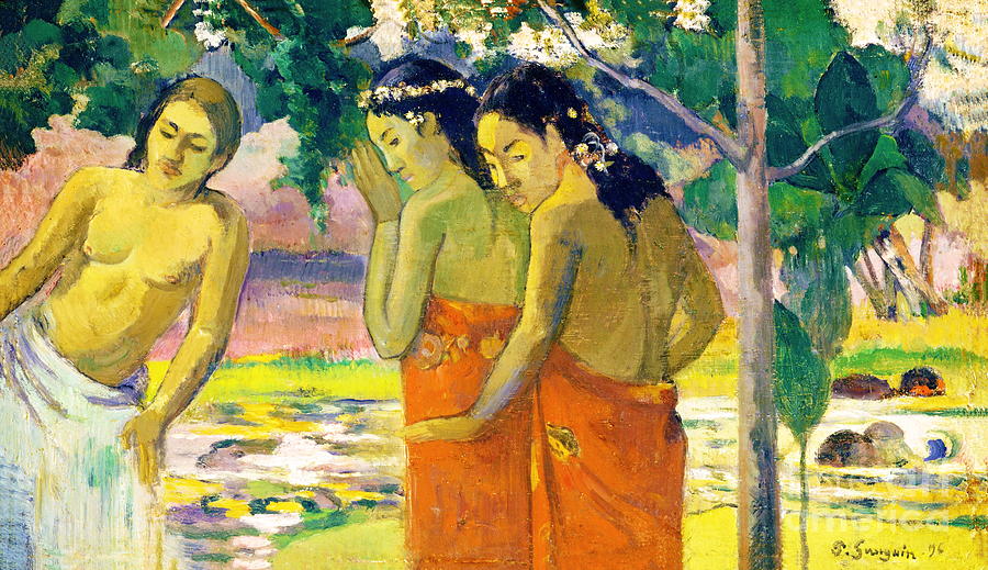 Paul Gauguin - Three Tahitian Women Painting by Alexandra Arts