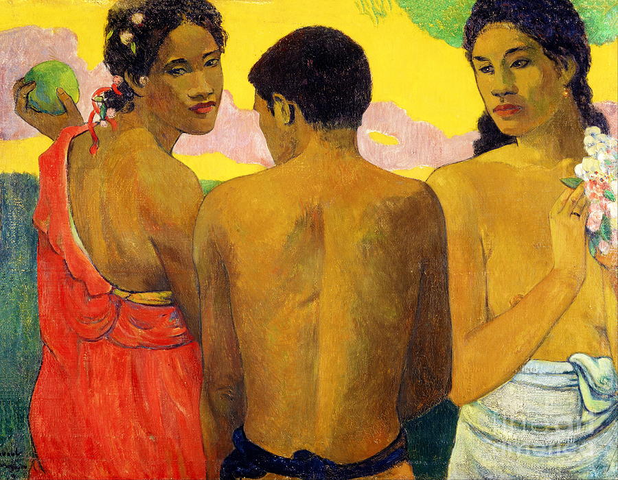 Paul Gauguin - Three Tahitians Painting by Alexandra Arts