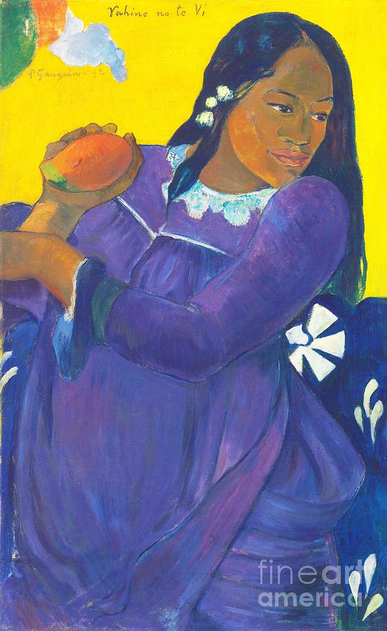 Paul Gauguin - Vahine no te vi or Woman with a Mango Painting by Alexandra Arts