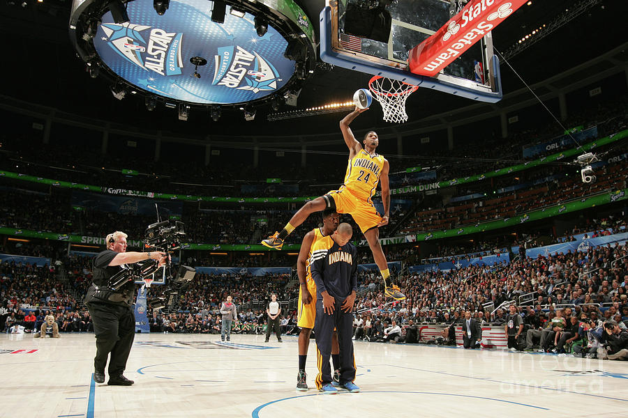 Paul George, Dahntay Jones, and Roy Hibbert Photograph by Nathaniel S. Butler Paul George, Dahntay Jones, and Roy Hibbert Photograph by Nathaniel S. Butler