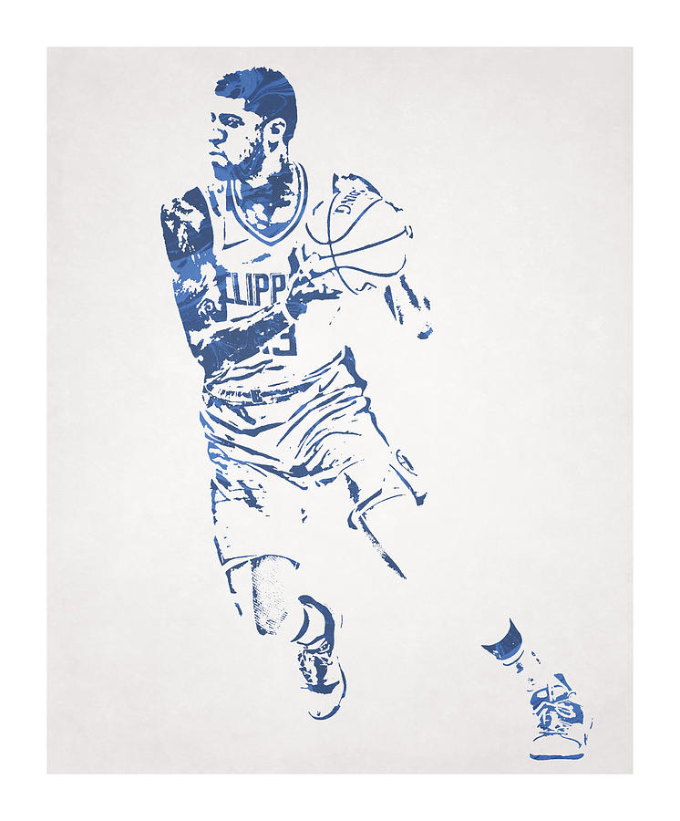 Paul George Los Angeles Clippers Watercolor Strokes Pixel Art 10 Mixed  Media by Joe Hamilton - Pixels