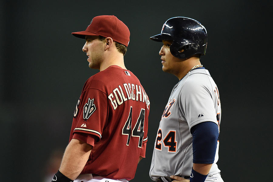 Paul Goldschmidt and Miguel Cabrera Photograph by Norm Hall