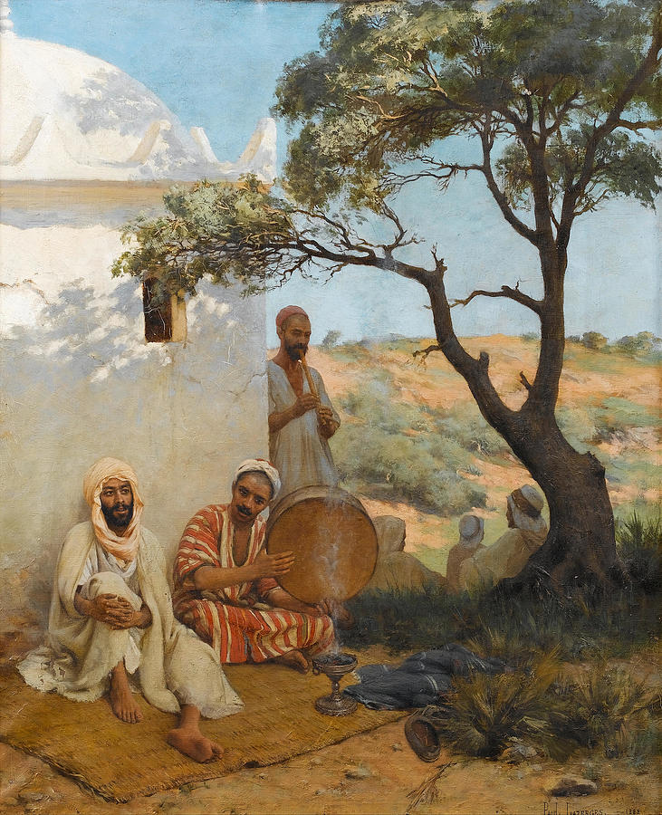 PAUL JEAN BAPTISTE LAZERGES  Arab musicians Painting by Artistic Rifki