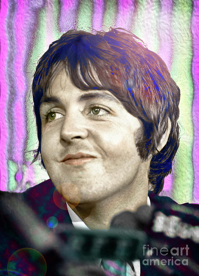 Paul McCartney 1968 Photograph by Martin Konopacki Restoration