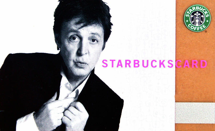 Paul McCartney Starbucks card 2007 Photograph by David Lee Thompson