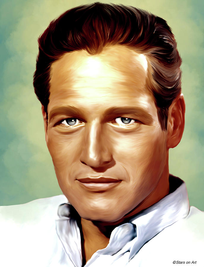Paul Newman Portrait Painting