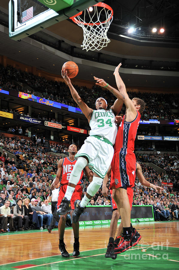 Paul Pierce and Brook Lopez Photograph by Brian Babineau
