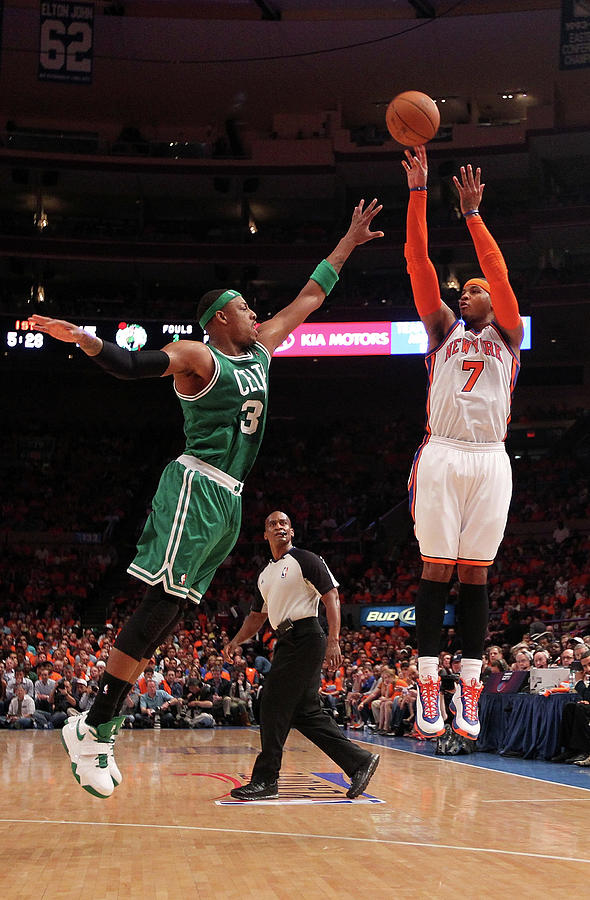 Paul Pierce and Carmelo Anthony Photograph by Nick Laham