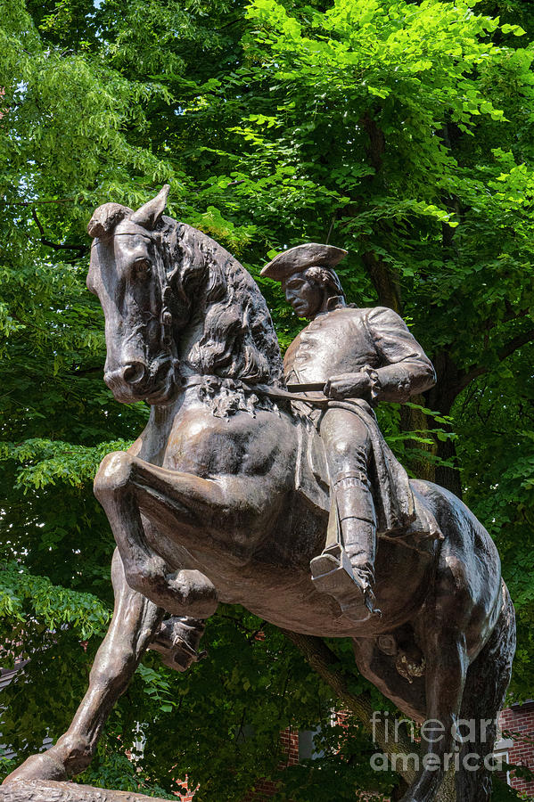 Boston Photograph - Paul Revere Statue in Boston by Bob Phillips