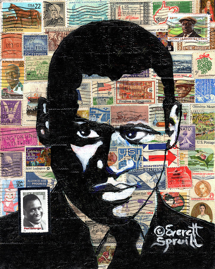 Paul Robeson Mixed Media by Everett Spruill