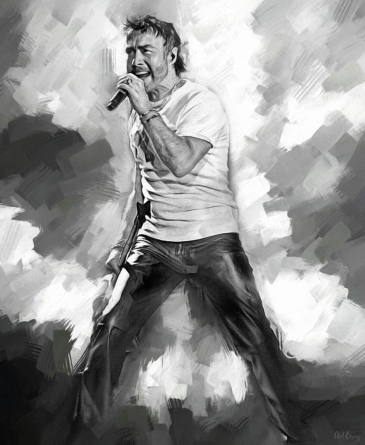 Paul Rodgers Mixed Media by Mal Bray