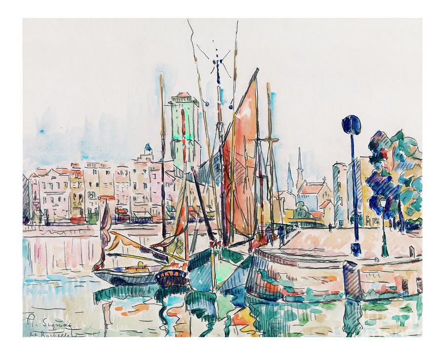 Paul Signac poster famous landscape painting La Rochelle Painting by ...