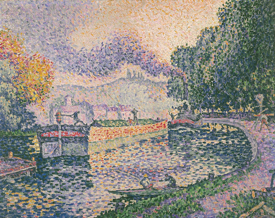 Paul Signac The Tugboat Canal in Samois Painting by MotionAge Designs ...