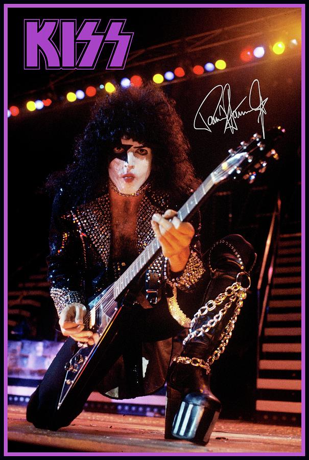 Paul Stanley Autograph Poster Photograph by Vintage Kodachrome Slides ...