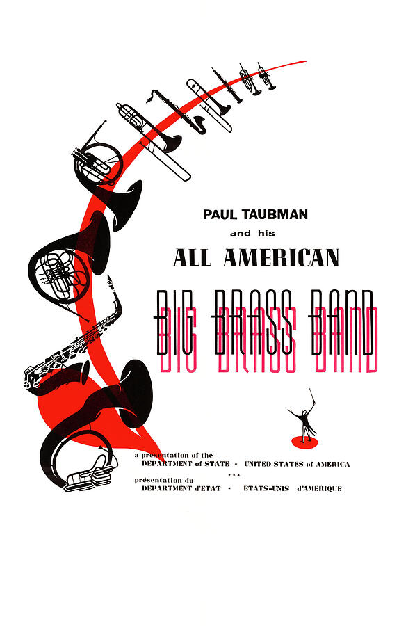 Paul Taubman and his All American Big Brass Band - 1964 Mixed Media by US Information Agency