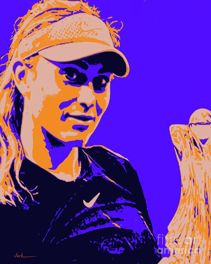 Trophy Painting - Paula Badosa 2021 by Jack Bunds Trophy Painting - Paula Badosa 2021 by Jack Bunds