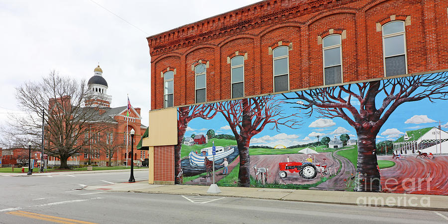 Paulding County Courthouse and Town Mural 3623 Photograph by Jack Schultz
