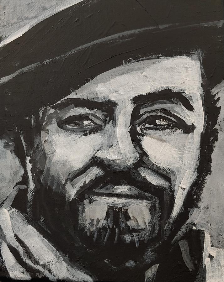 Pavarotti with Hat Painting by Stuart Glazer