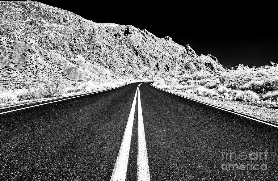 Paved Highway Infrared to the Valley of Fire Photograph by John Rizzuto